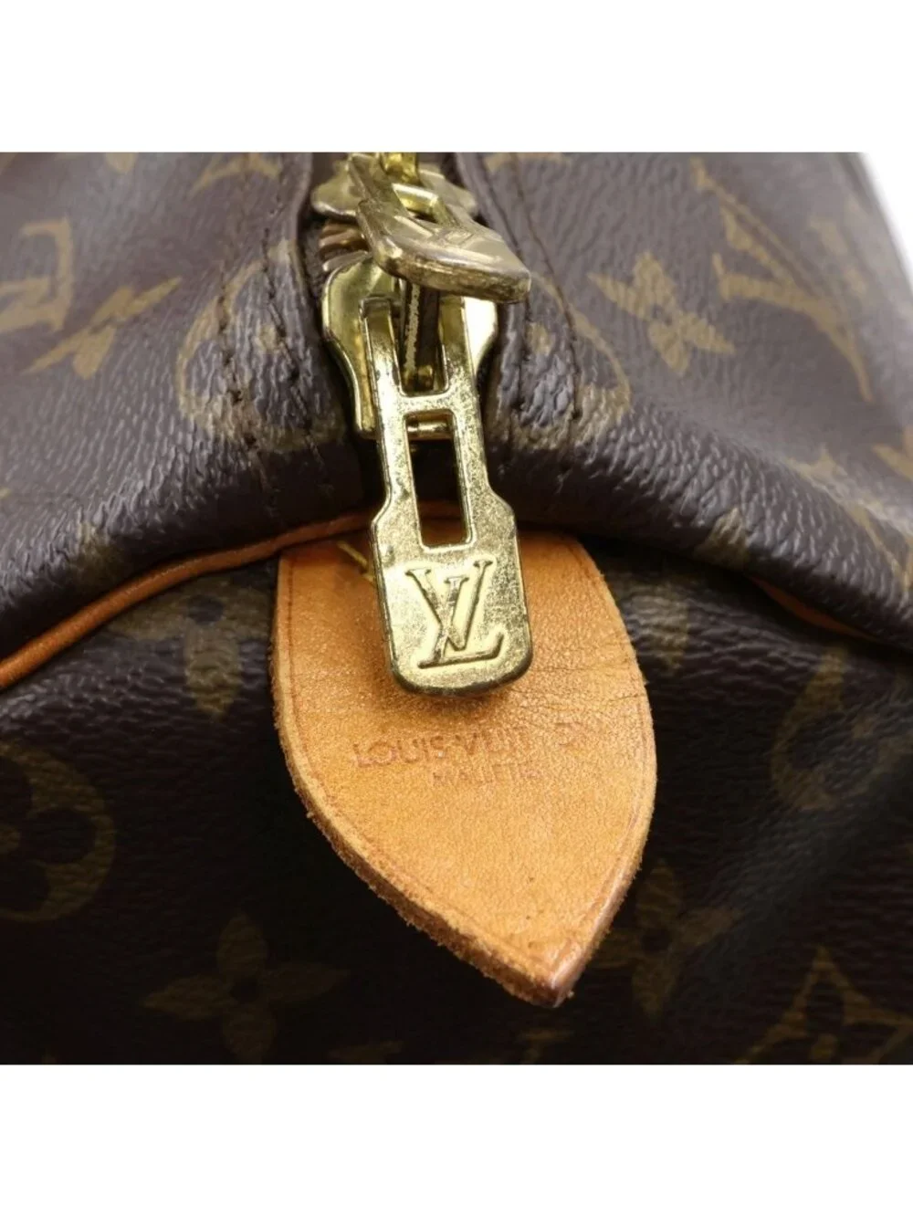 Louis Vuitton Monogram Keepall 50 Boston Bag Brown Leather Gold